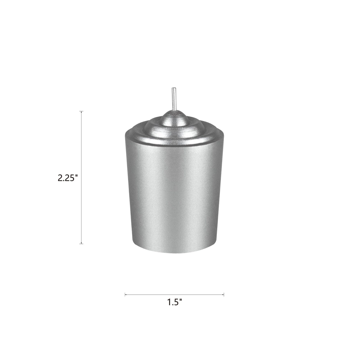 Mega Candles 12 pcs Unscented Silver Votive Candles, Hand Poured Wax Candle 15 Hours 1.5 Inch x 2.25 Inch, Home Décor, Wedding Receptions, Centerpieces, Occasions, Events, Meditations, Holders