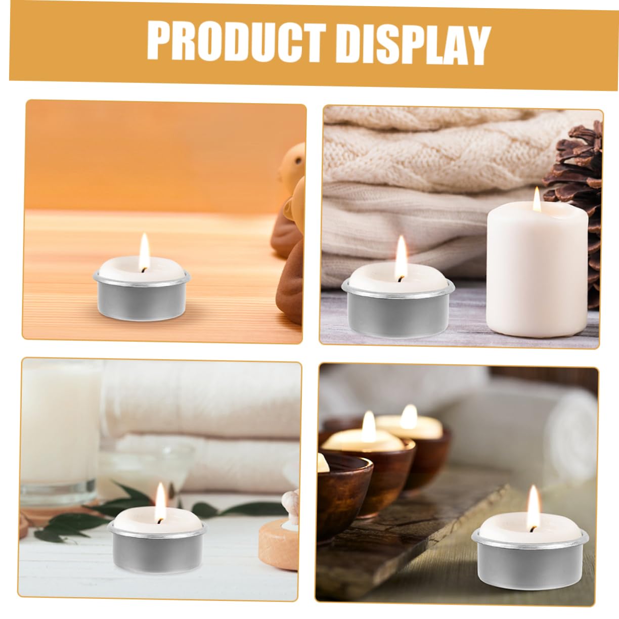 Lurrose 15pcs Metal Candle Cups for Tea Party Decorative Candle Holder DIY Scented Making Tins