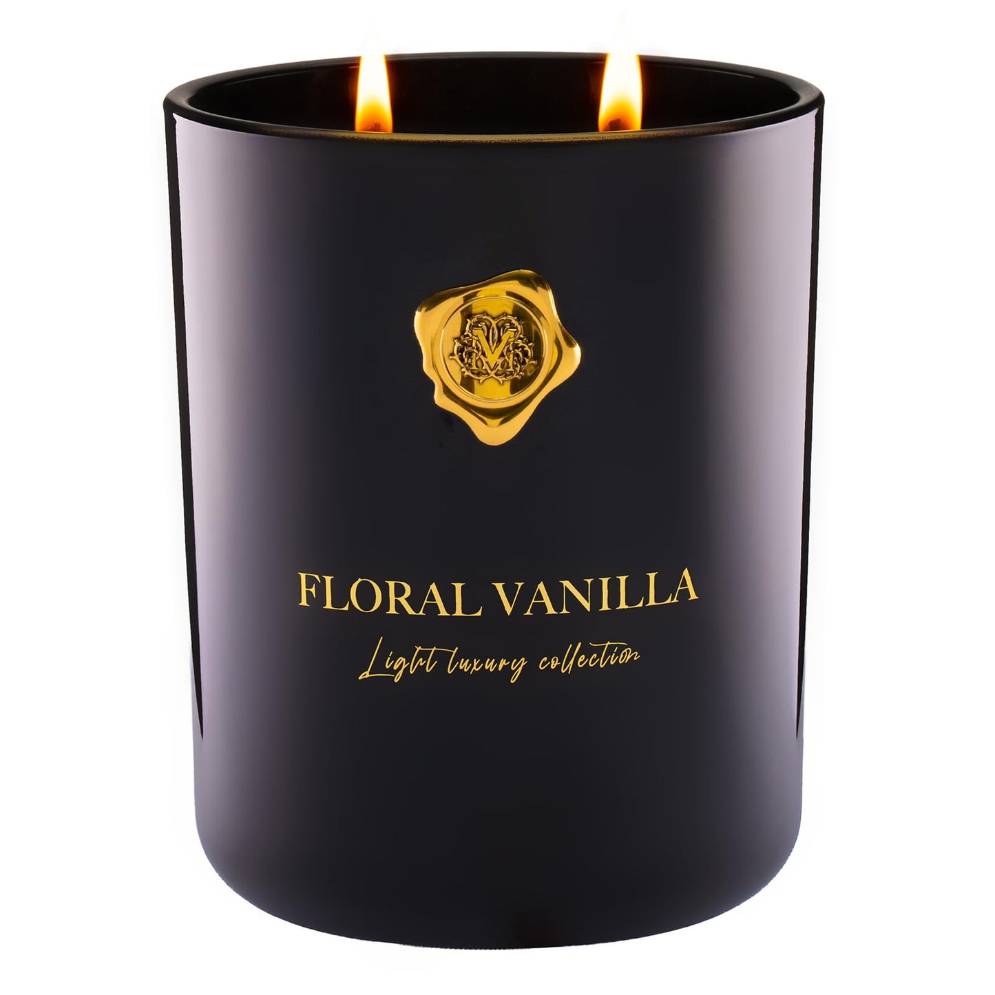 M&SENSE Floral & Vanilla Scented Candle | 90-Hour Burn, 16.6 oz | Long-Lasting for Mood Healing and Gifting | Natural Non-Toxic Soy Wax | for Bathroom, Kitchen, Office