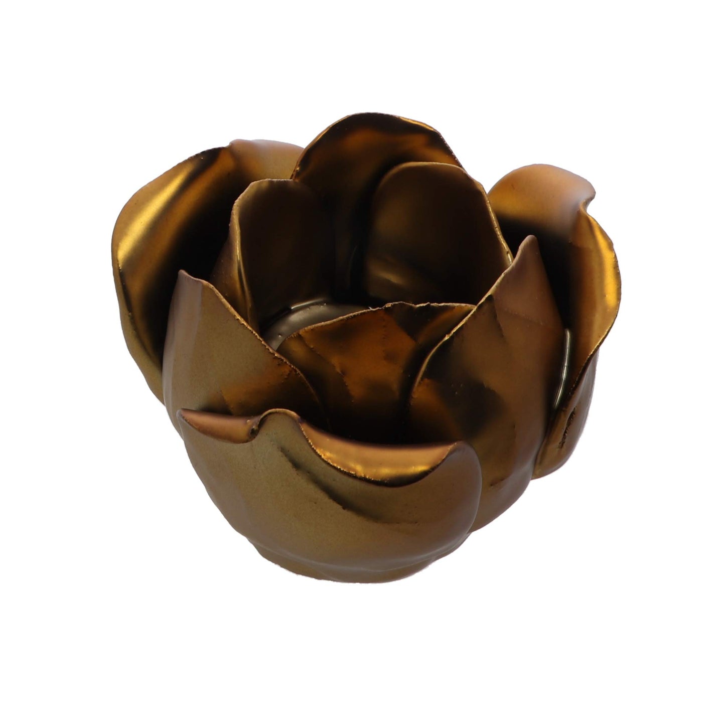 Li'Shay Gold Metal Tealight Votive Flower Candle Holder - Matte