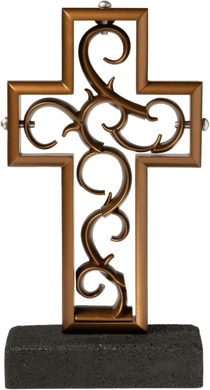 The Unity Cross® Antique Bronze Color Wedding Cross; Unity Candle Unity Sand Elegant Alternative