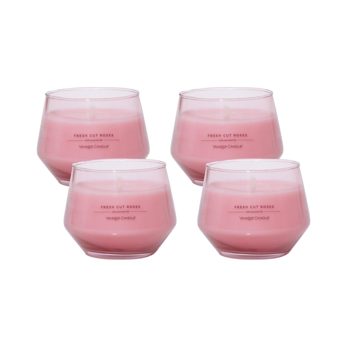 Yankee Candle Studio Medium Candle, Fresh Cut Roses, 10 oz, 4-Pack