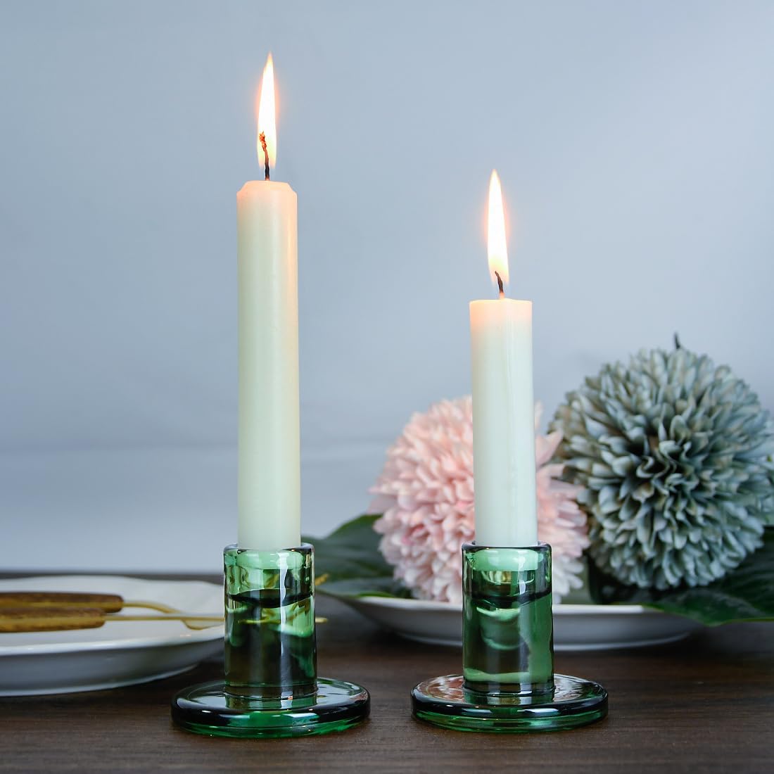 4 pcs Candles + 6 Candlestick Holders