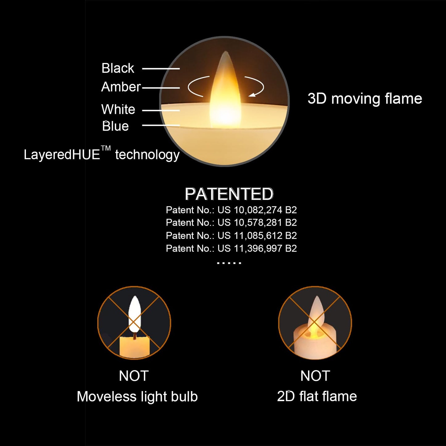CozierGlow Flameless Pillar Candles Flickering with Remote Timer, Battery Operated LED Candles Up to 400 Hours, 3D Moving Flame Real Wax Candles, Set of 3, D3 x H4, 5", 6",Remote Included(Ivory)