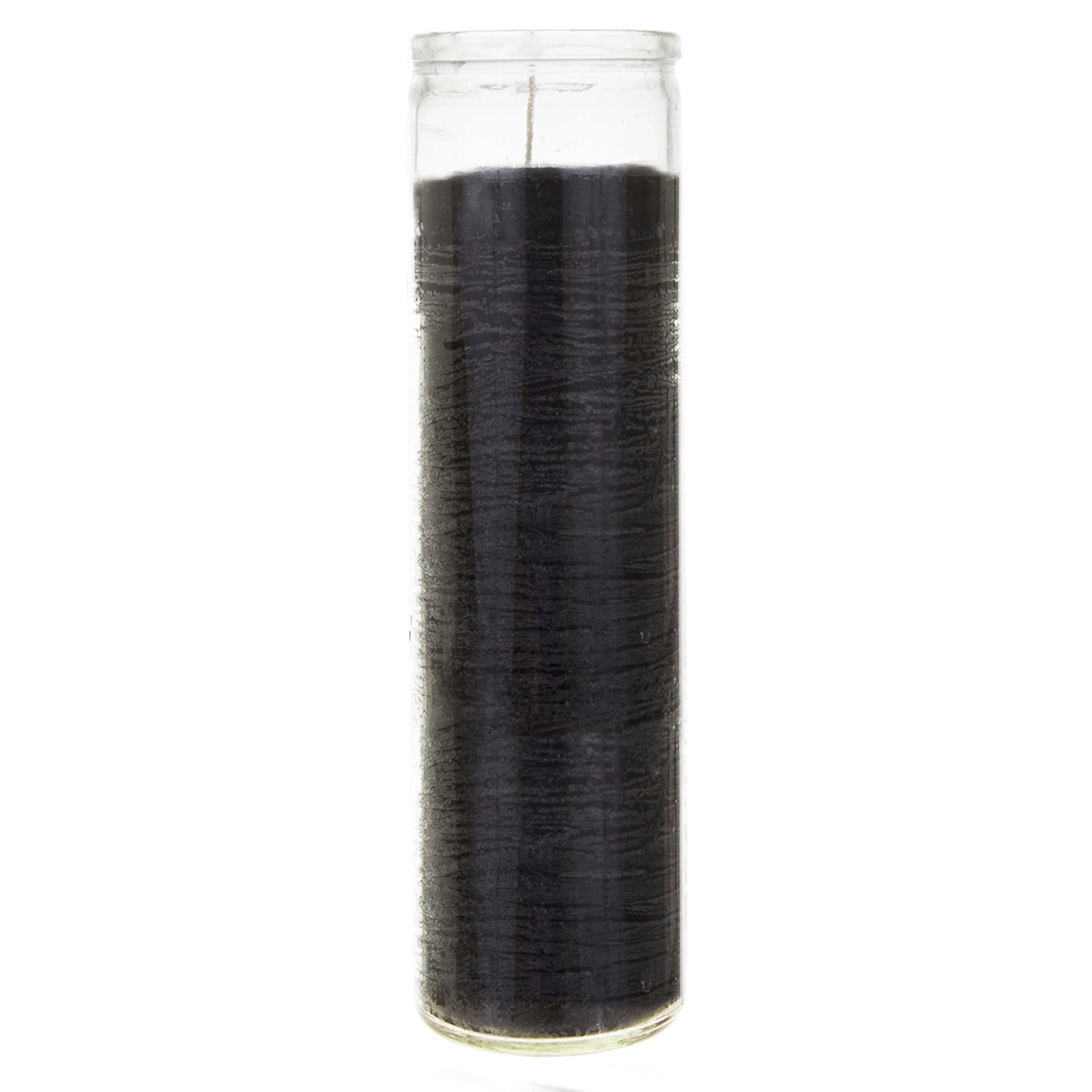 Mega Candles 6 pcs Unscented Black 7 Day Glass Container Devotional Prayer Candles, Premium Wax Candle 2 Inch x 8 Inch, Sanctuary, Vigils, Prayers, Blessings, Religious, Memorials, Remembrance