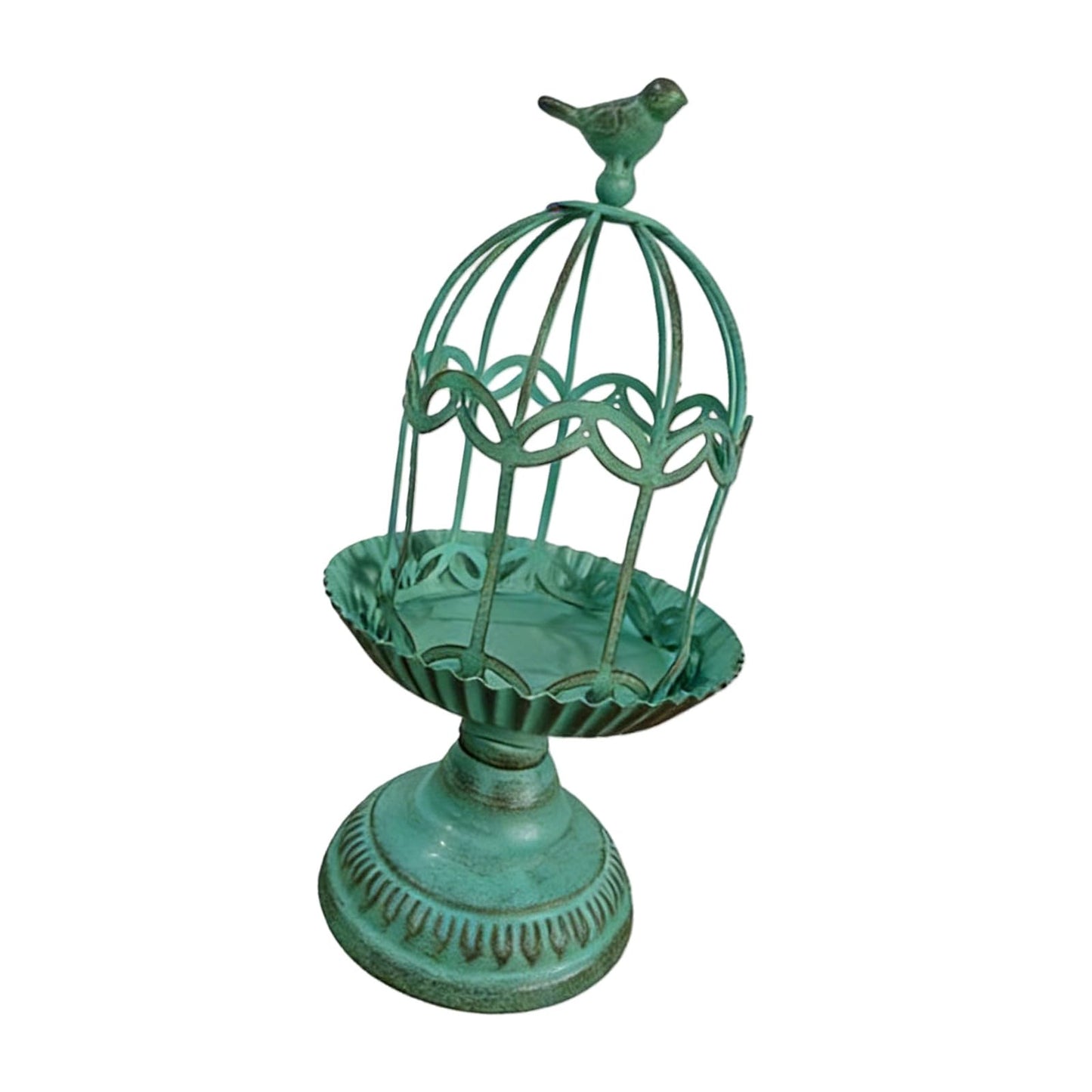 Decorative Candlestick Metal Flower Binding Birdcage Holder Desktop Ornament Home Wedding Decoration Accessories Home Gardening Accessories