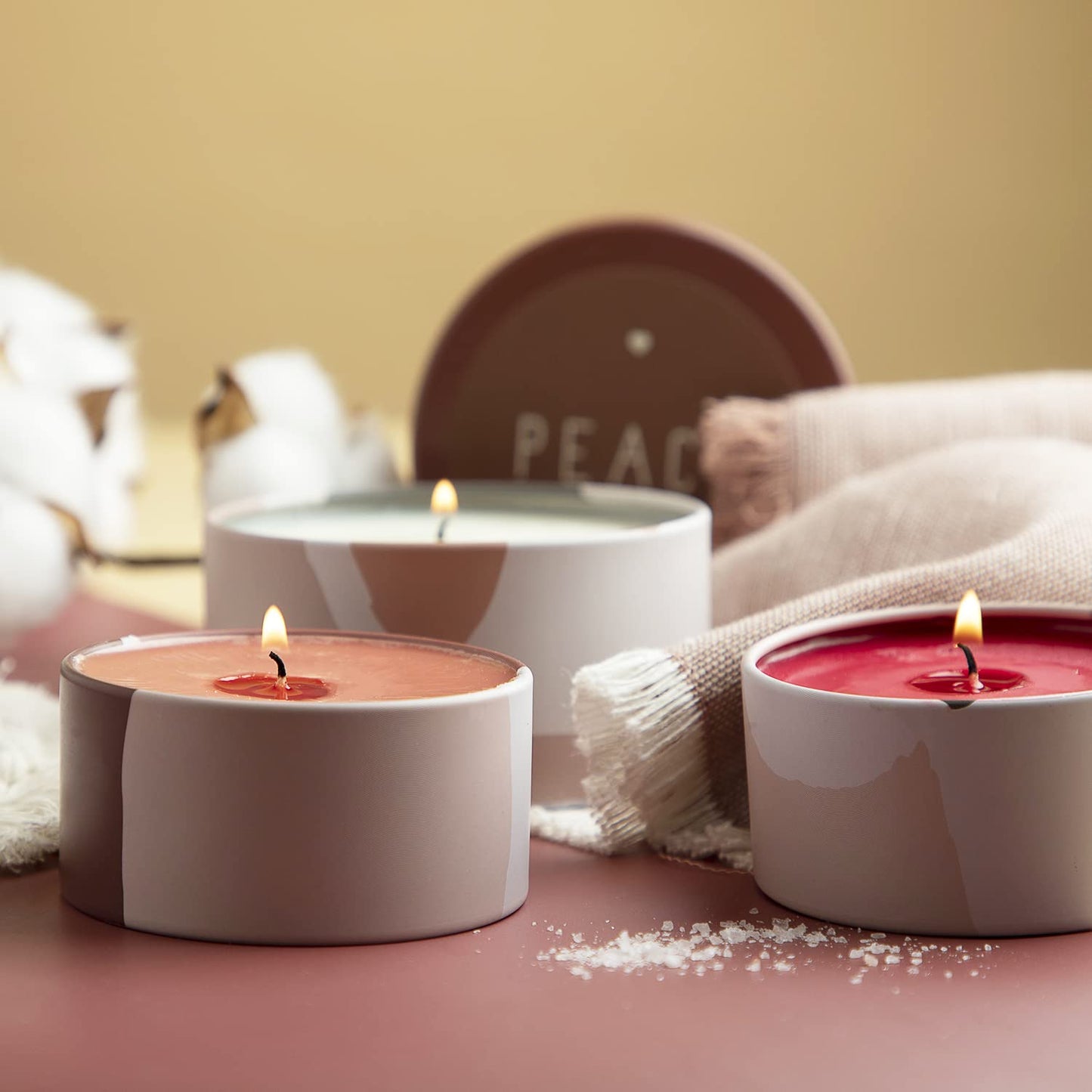 Hearth & Harbor Tin Candle Jars for Making Candles - DIY Candle Containers with Lids - Metal Candle Jars - Bulk Tins Storage for Candle - (24 Pieces) - (8 Ounces) - Abstract Shapes
