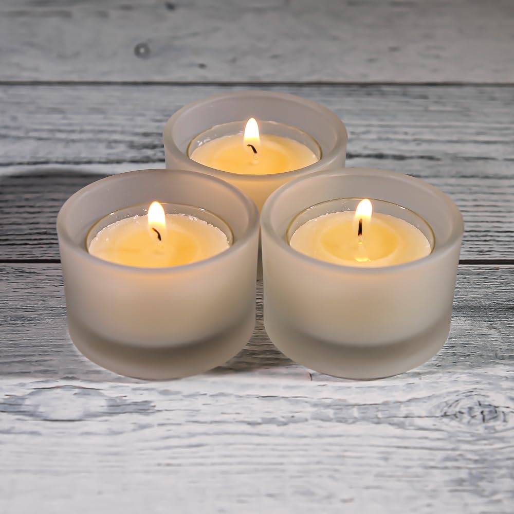 Richland Ivory Vanilla Scented Clear Cup Tealight Candles Set of 50