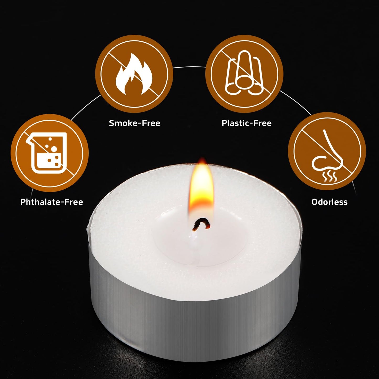 Yihurlm 200 Pack Tea Lights Candles Bulk,4 Hours Burning Long Time, Unscented White Tealight Candles, Smokeless Tea Lights for Home Weddings Shabbat Emergencies