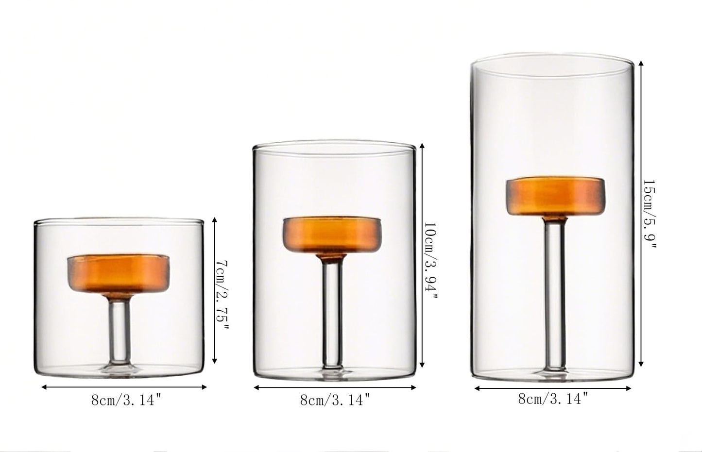 Maimeili Glass Candle Holder Hurricane Crystal Decorative Candle Fits Standard Tealight for Table Wedding Dinning Centerpieces Party Supplies Home Decor