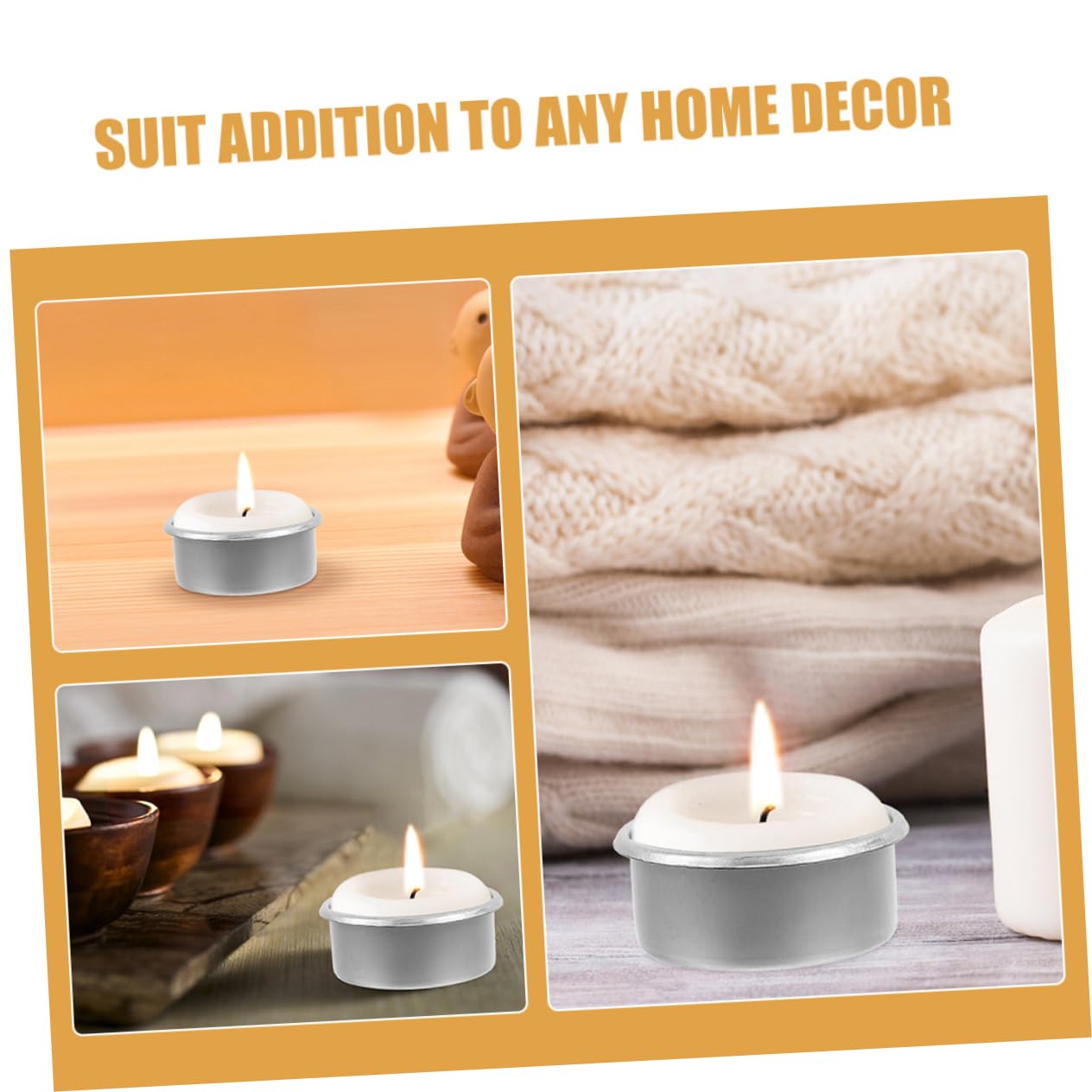 Lurrose 15pcs Metal Candle Cups for Tea Party Decorative Candle Holder DIY Scented Making Tins