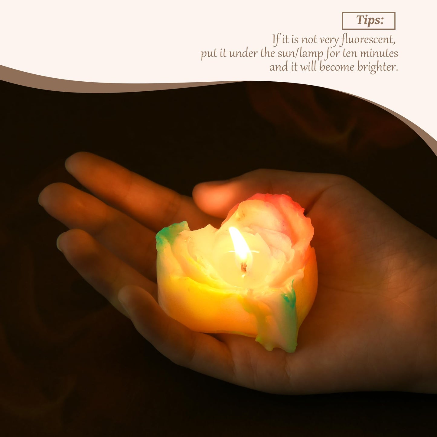 SUPXYC 4PCS Low Temperature Candle, Low Heat Body Safe Candles Wax Play, Romantic Wax Play Candles, Flower Shaped Scented Candle for Couples (Heart Shape, Fluorescence)