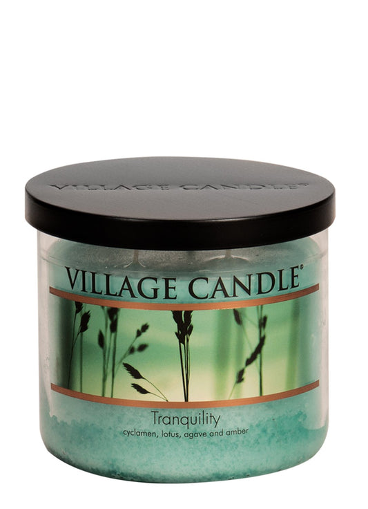 Village Candle Tranquility 17 oz Glass Bowl Scented Candle, Medium