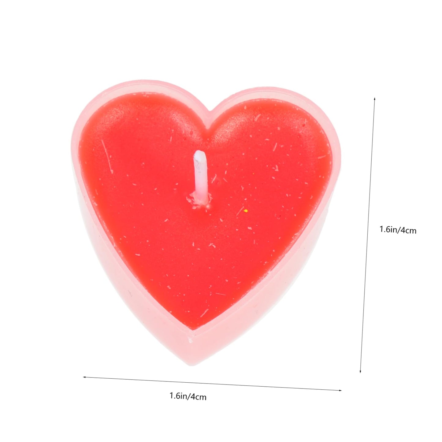 Cabilock 18Pcs Romantic Heart Shaped Tealight Candles for Wedding Party and Bedroom Long Burning Safe Decorative Candles for Valentines Day and Home Ambiance