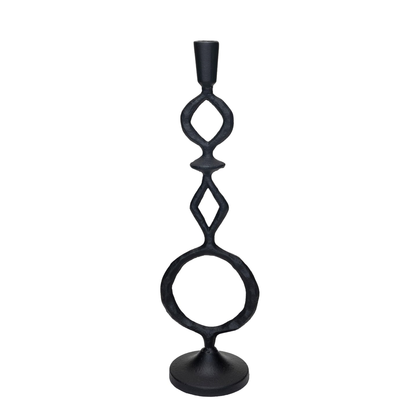 Bloomingville Decorative Cast Metal Taper Candle Holder, Black