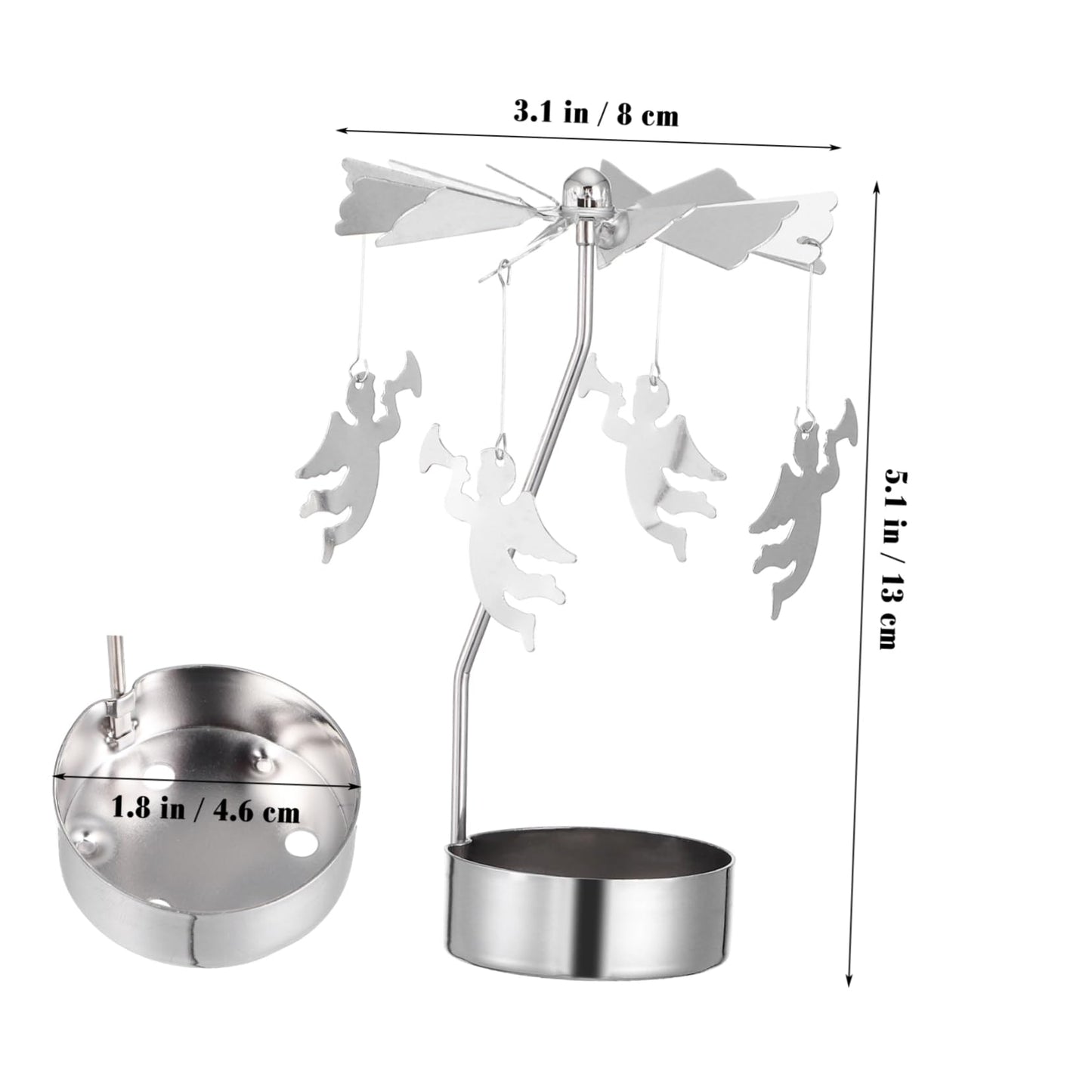 Cabilock 3pcs European Style Metal Carousel Candleholder for Wedding and Home Decoration Romantic Candle Stand for Dining Table Centerpieces Elegant Accent for Gatherings and Parties