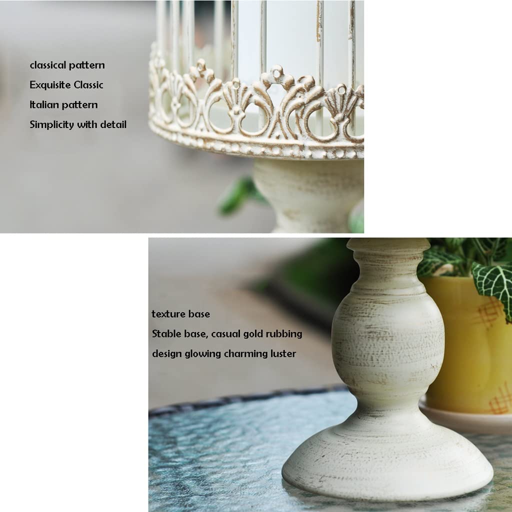 WAOCEO Candlestick Holders Candlestick Ornaments European Retro Candlestick Birdcage Wedding Props Wedding Candlestick Cafe Restaurant Decoration Candle Holders (Size : B)