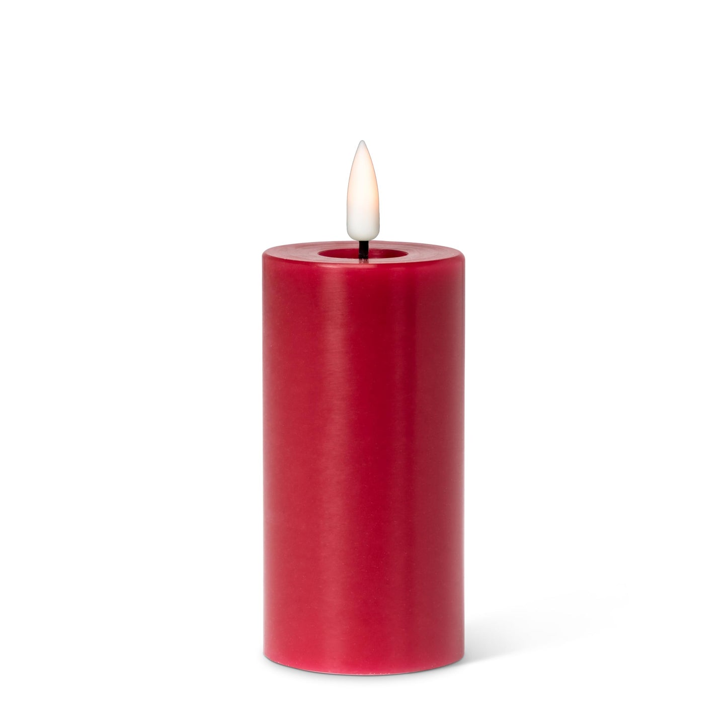 Abbott Collection Wax LED Flameless Pillar Candle - Red (2x4 H)