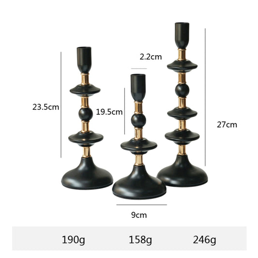 YUHUAWF Candle Holderss Candlestick Iron Decorative Ornament Candle Pedestal Candle Holders ﻿for Dinner Room Table ﻿ Decorative Candlestick(Medium)