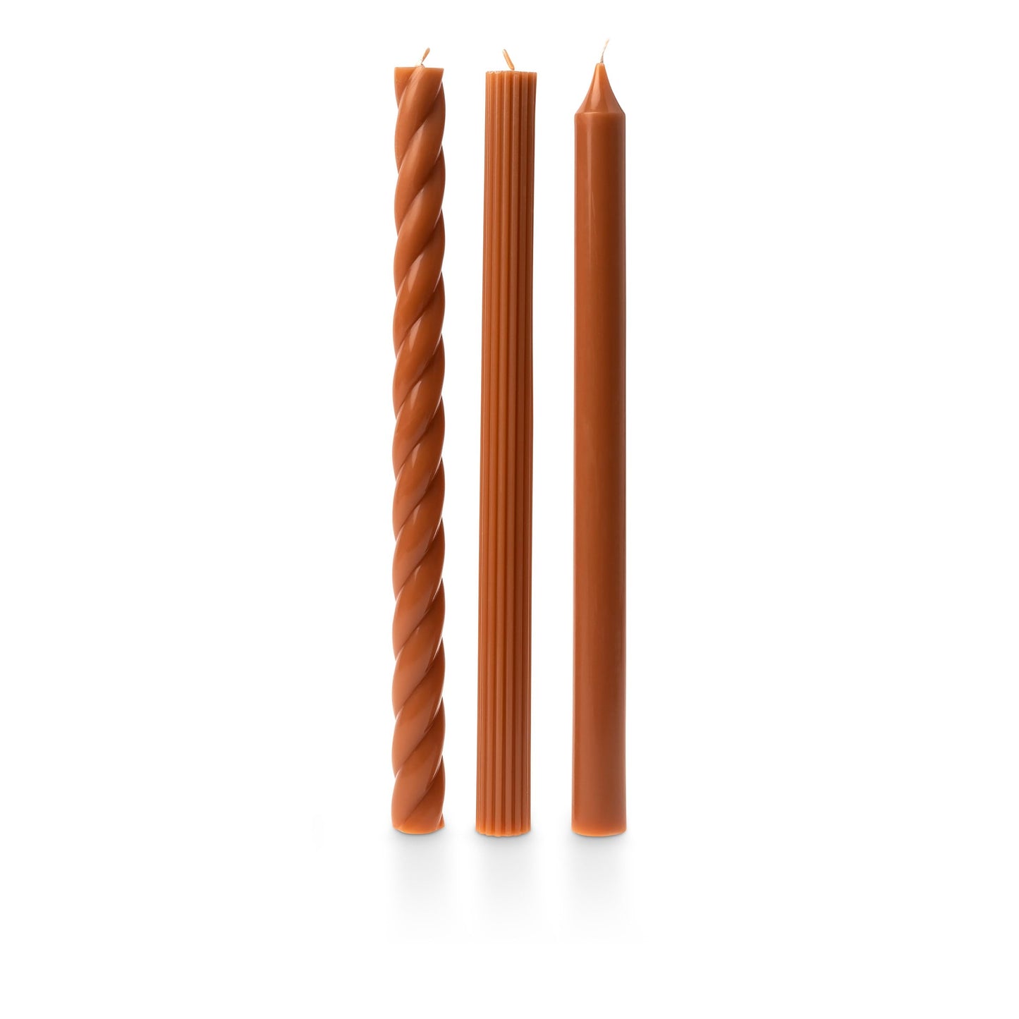 Illume Beautifully Done Unscented Assorted Candle Tapers 3-Pack, Terracotta