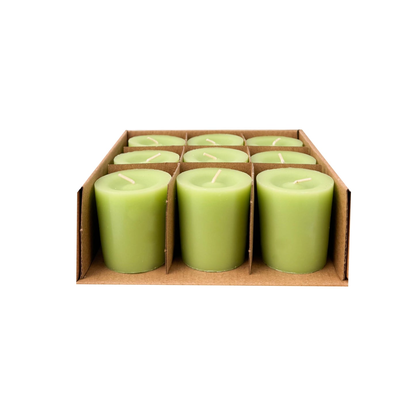 Scented Votive Candles Set of 9 – CW Studio 12 Hour Burn, Sweet Pea & Peony, Citrus Blossom, Garden Mint Fragrances – Pastel Pink, Yellow & Green – Aromatherapy Home Candles in Kraft Paper Gift Box