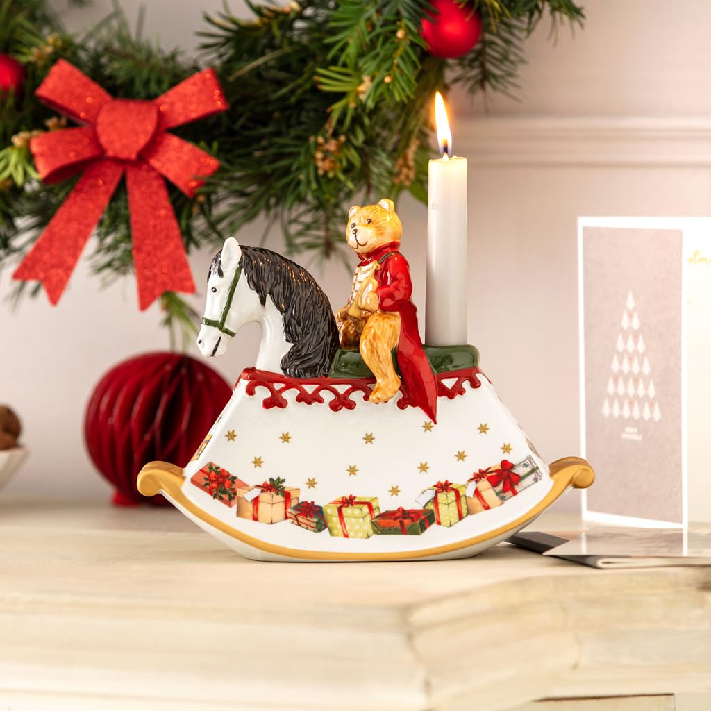 Villeroy and Boch – Christmas Toys Rocking Horse, Porcelain Candle Holder