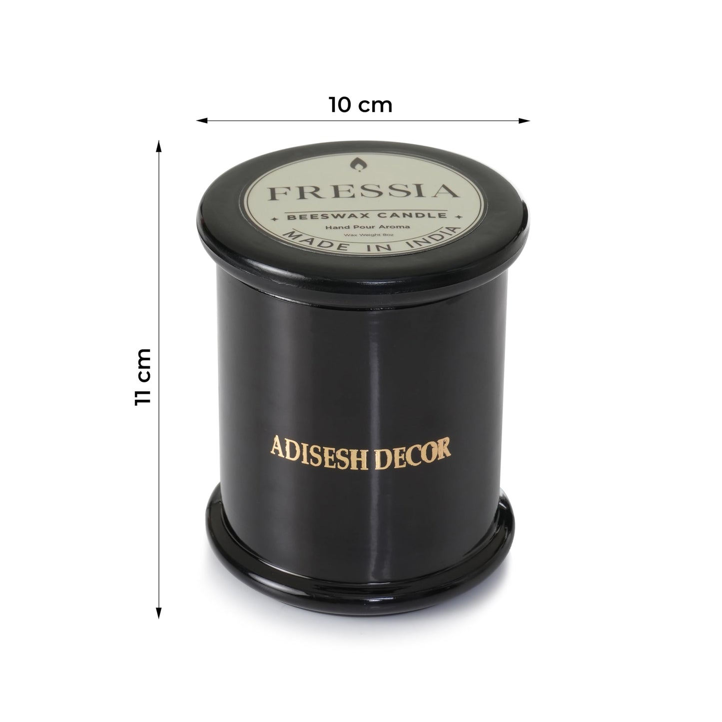 Adisesh Decor Long-Lasting Fressia Bees Wax Candle | Scented Candles for Home Decoration | 70+ Hour Burn Time Hand-Poured in Glass Jar | Bright, Uplifting, and Slightly Fruity Fragrance
