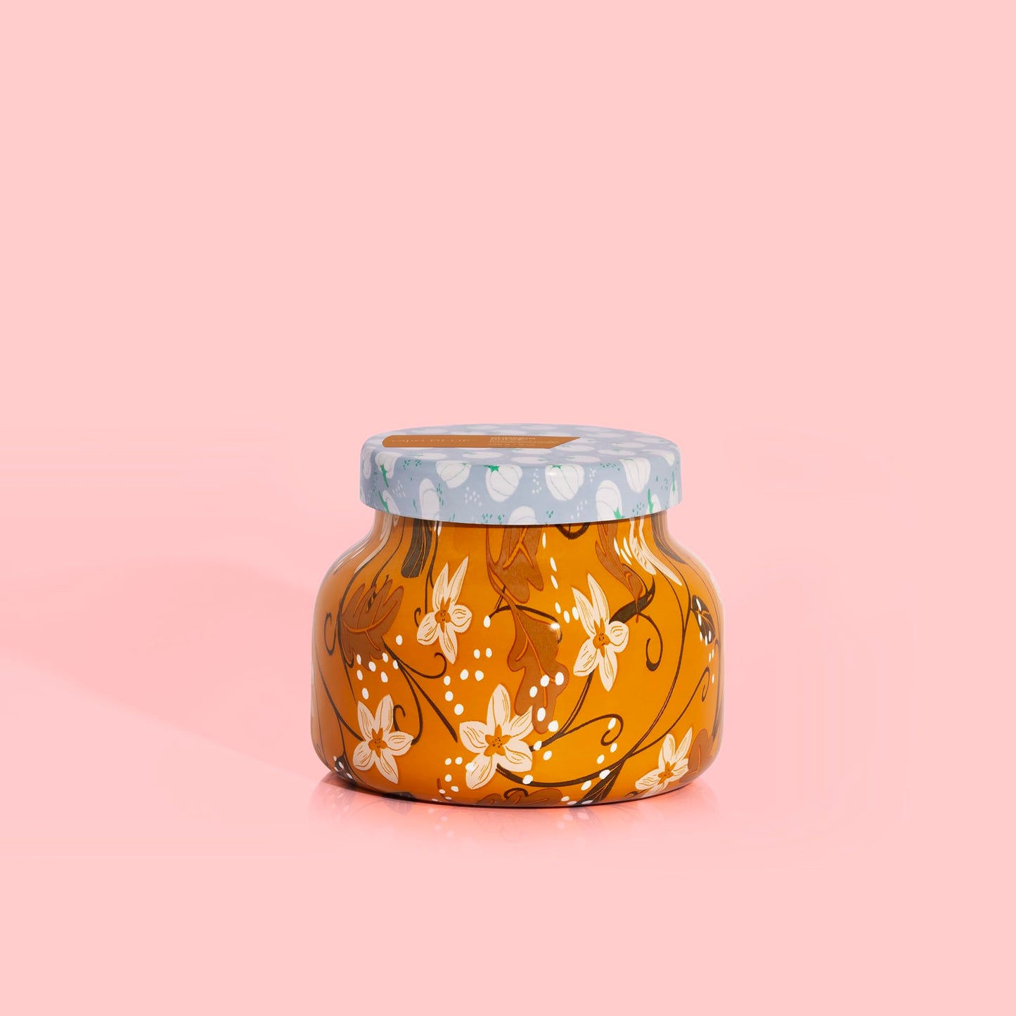 Capri Blue Pattern Play Signature Holiday Candle - Luxury Holiday Scented Candle for Home- Long Lasting Soy Wax Blend - Comes in Decorative Glass Jar (Pumpkin Dulce, 8 oz)