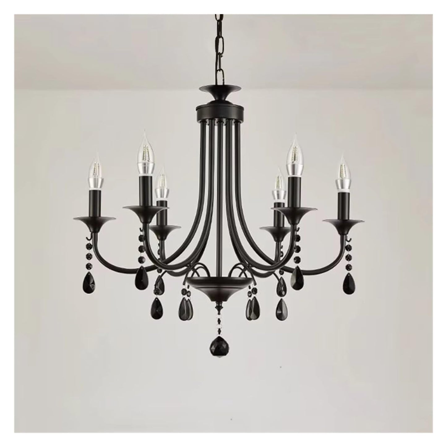 American Luxury Crystal Pendant Light Living Room Restaurant Bedroom Kitchen Cafe E14 Candle Light Chandelier,Comfortable Lighting