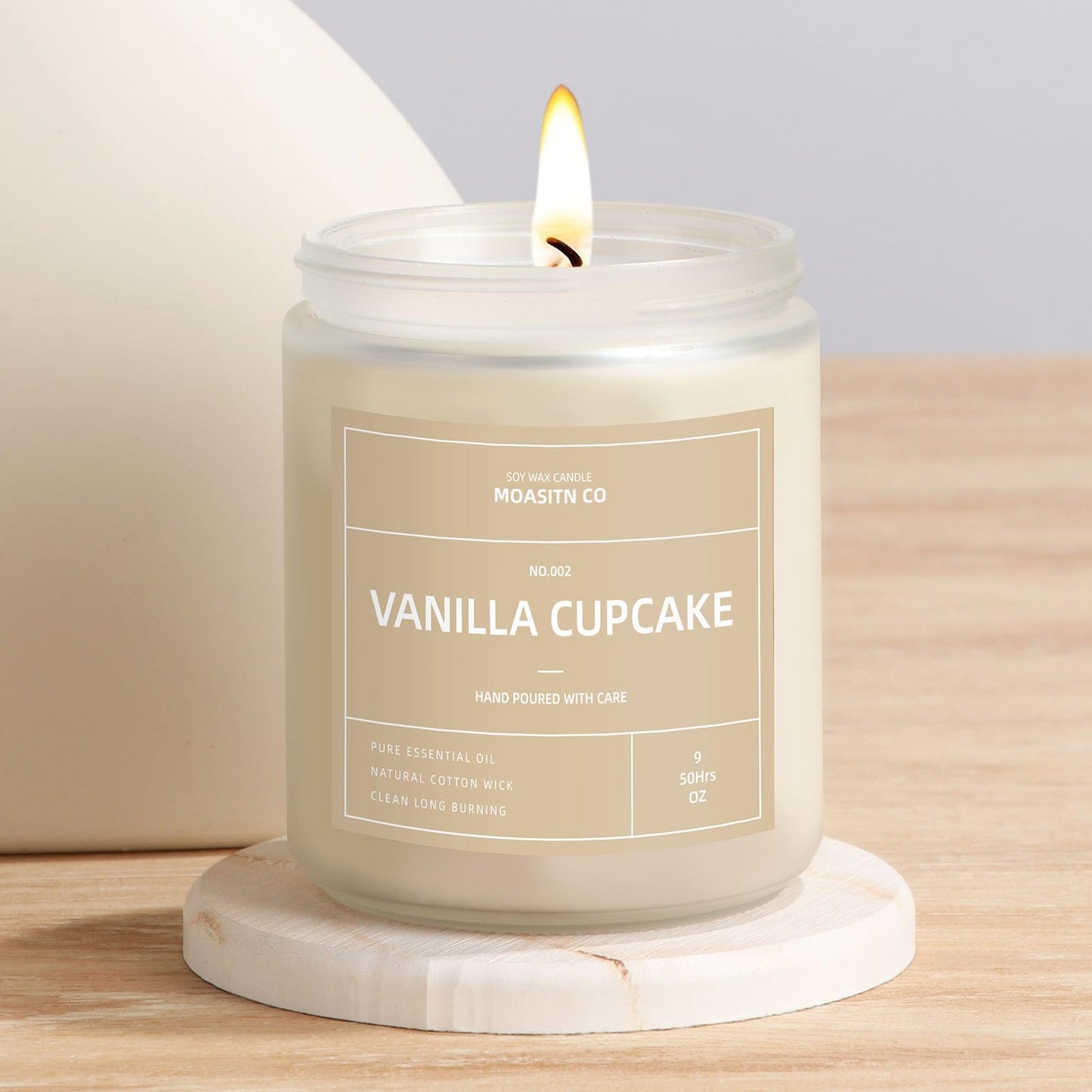 Vanilla Cupcake Candle for Home Scented| Natural Soy Non Toxic Candles| Long Clean Burning Aromatheraphy Jar Candel| Women,Men Gift for Autumn,Winter, Halloween,Thanksgiving,Relaxing| 9oz