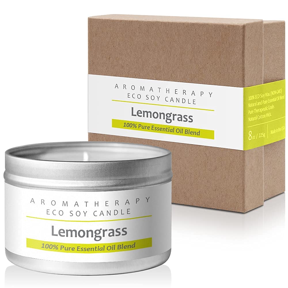 I & Candle Aromatherapy Soy Wax Scented Candles (Lemongrass)