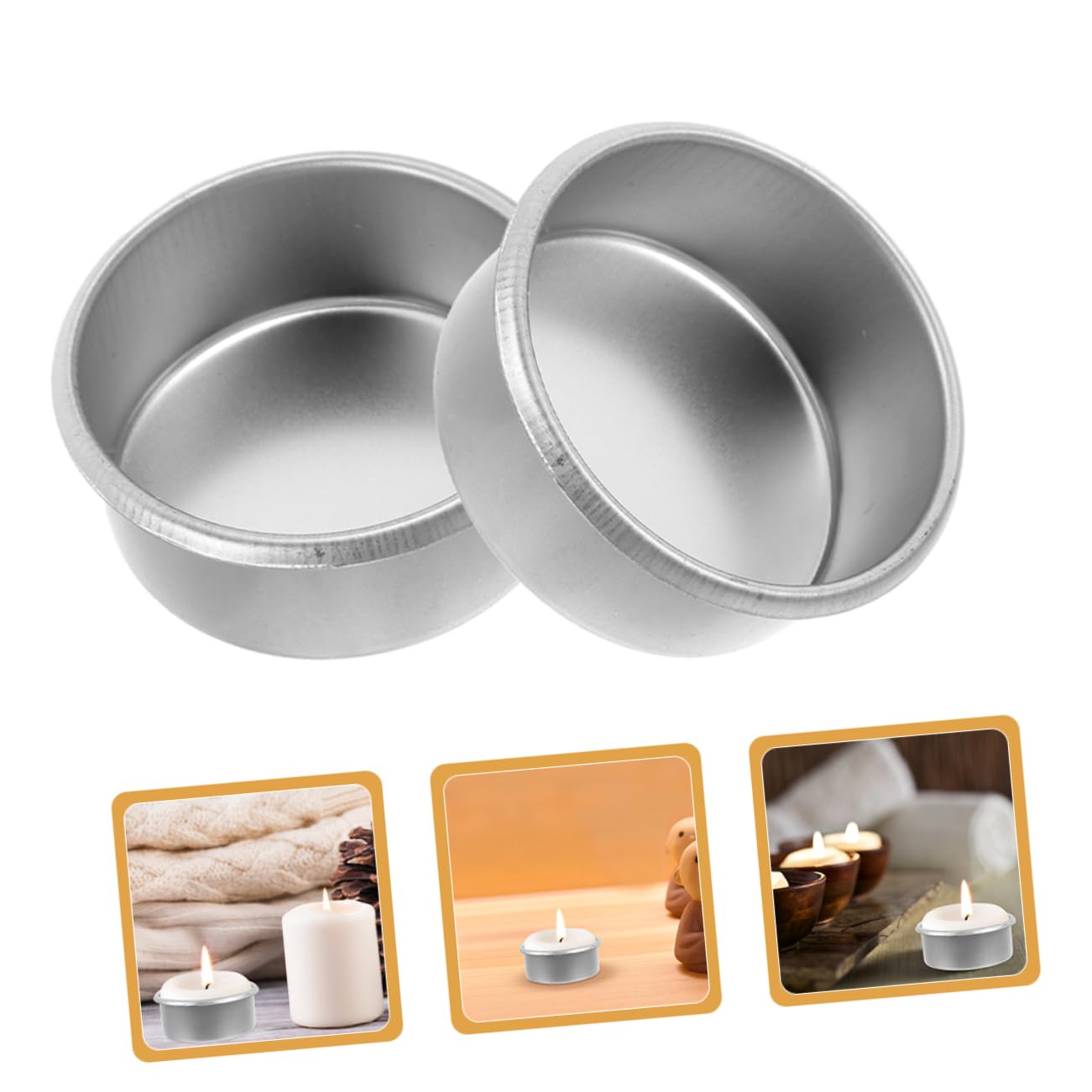 KONTONTY 15pcs Metal Tealight Holder Modern DIY Candle Making Tins for Home Decor Sturdy Containers for Aromatherapy and Fragrance Diffusion