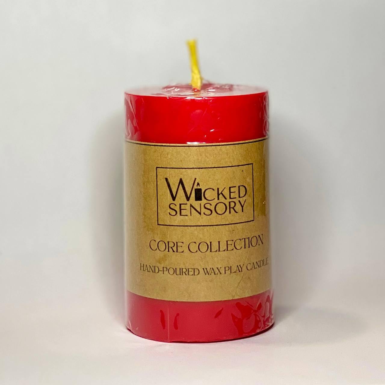 Premium Wax Play Candle - Unscented Body Safe Wax Blend for Sensory Play, Comfortable Heat Sensation - Perfect for Couples & Beginners (Red)