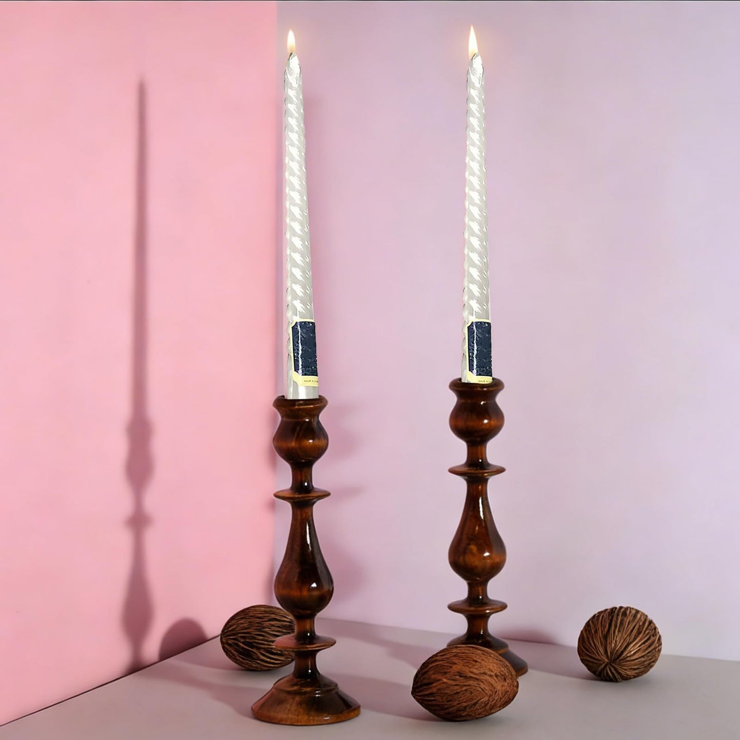 VOSAREA 6pcs White Long Taper Candles Made of Paraffin with Smoke-Free and Long Burning Features European Style Rod Candles for Weddings and Home Decor