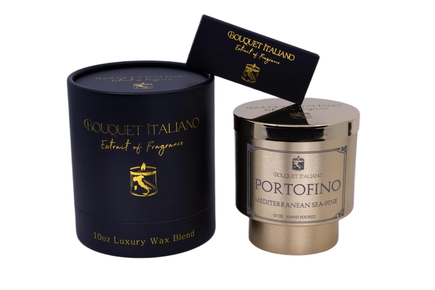 Portofino Luxury Wax Scented Candle Lemon Zest Sea Ozone Pine Aromatherapy Candle for Relaxation Home Decor & Gift Giving with Jasmine Marine Waters & Coastal Musk