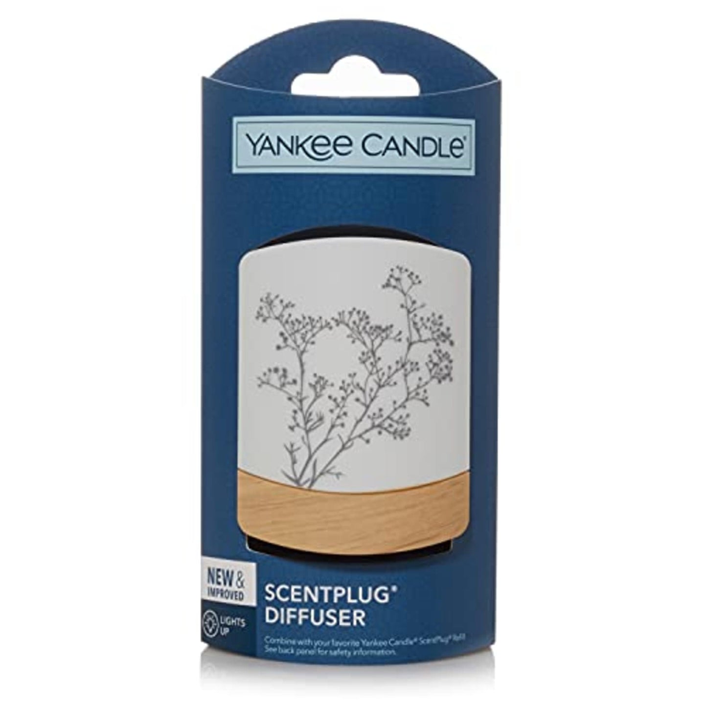 Yankee Candle ScentPlug Diffuser Warmer for Plug in Air Fresheners, Fragrance Warmer with Light, Simplicity Design (Pack of 1)