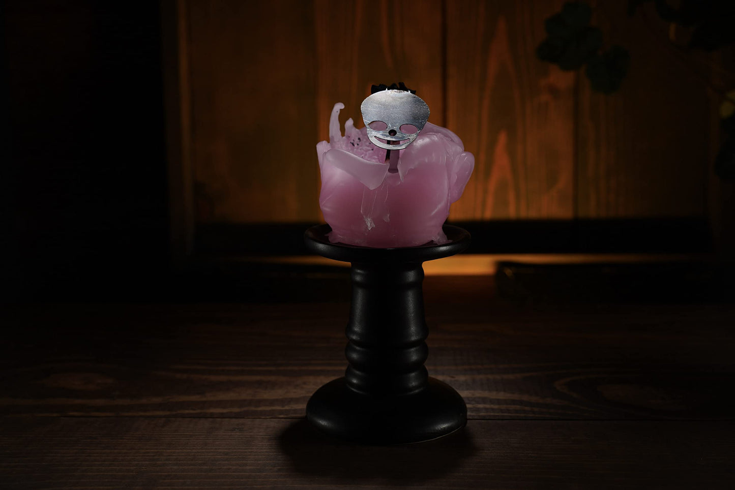 Pink Baby Head Skeleton Candle 4" H - Skeleton Shows When Burning, Burns for 4.5 Hours! - Weird Candle Gifts for Friends - by Gute - Goth Gifts, Goth Home Decor, Spooky Candles, Scary Novelty Candles