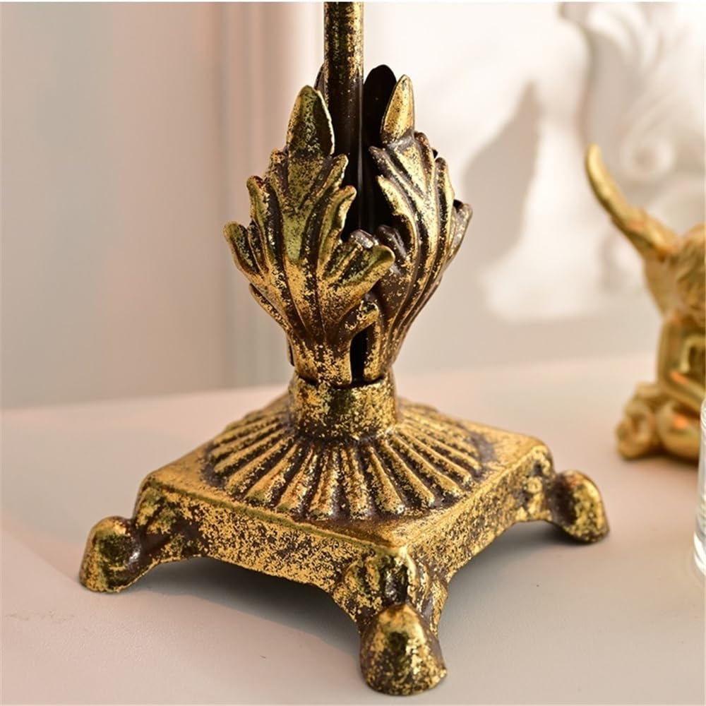 cfycfy987 Candelabra Country Romantic Iron Crystal Candelabra Candlestick Ornaments Home Fashion Candle Holder Decoration Candle Sticks Holder