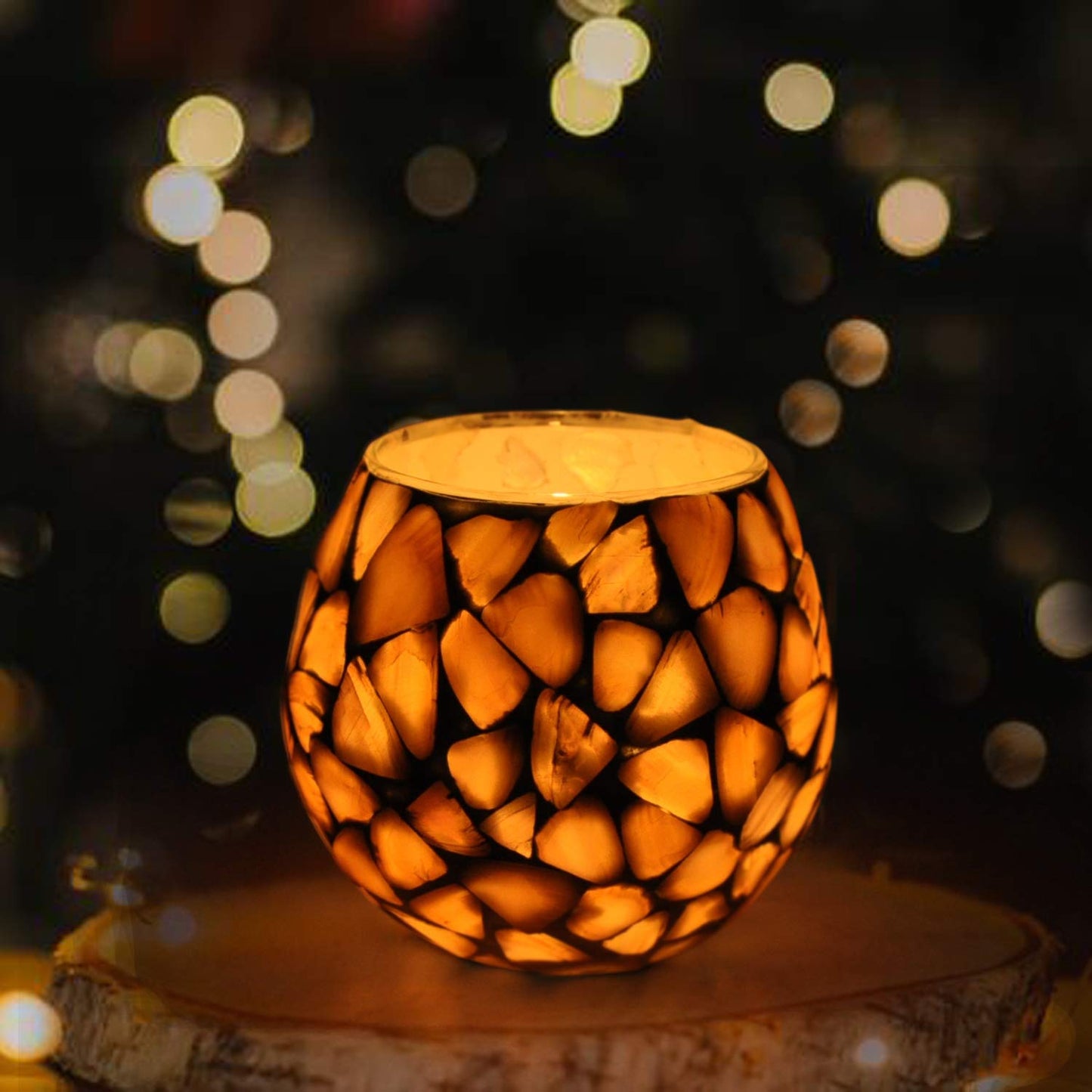 Glass Candle Holder Home & Garden Decoration Votive Light Candle Holder (4x4 Inch)
