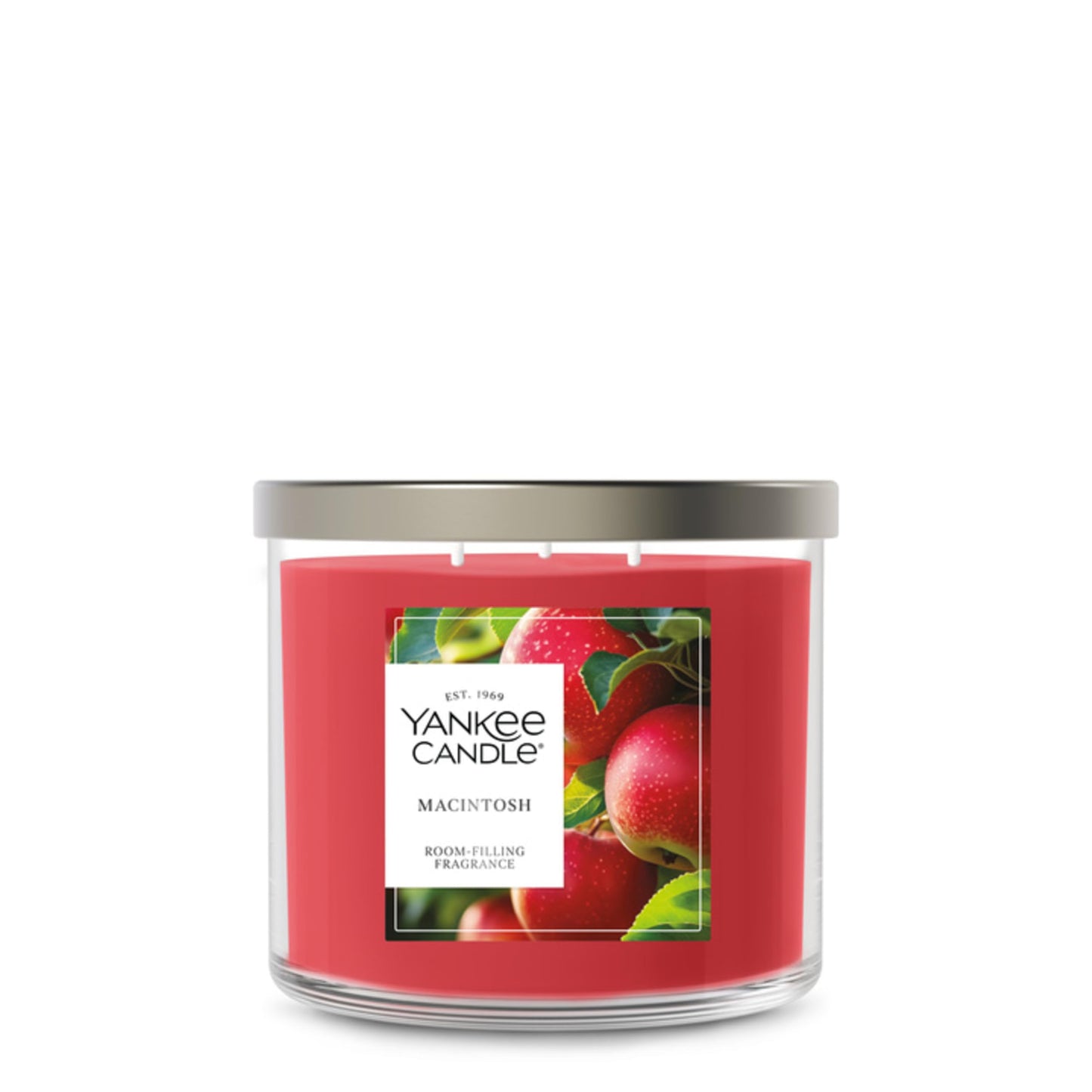 Yankee Candle Macintosh, Fall Scented Candle, 14.5oz 3-Wick Candle Jar with up to 40 Hours Burn Time