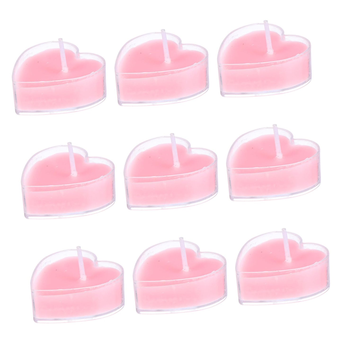 ORFOFE 9Pcs Heart Shape Tealight Candles for Proposal Romantic Valentines Day Aromatherapy Candles Smokeless Odorless Decorative Lights for Weddings Parties