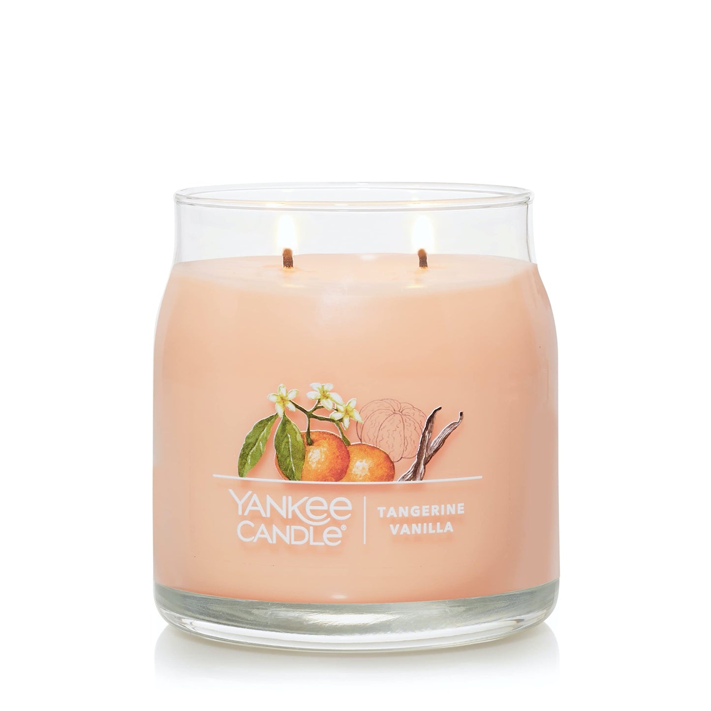 Yankee Candle Tangerine & Vanilla Scented Signature 13oz Medium Jar 2-Wick Candle Over 35 Hours of Burn Time