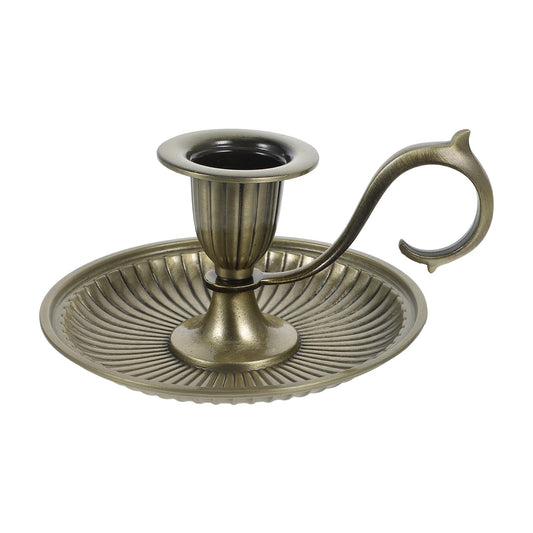PartyKindom Retro Taper Candle Holder: Vintage Candlestick Holder with Handle, Candlelight Stand for Pillar Candle Table Centerpiece Home Decor, Wedding Party