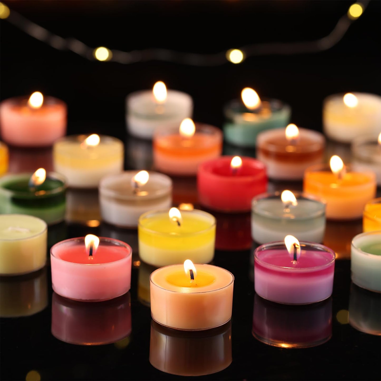 Scented Tea Lights Candles, Citrus Sunburst, 16 Pack – Vibrant Orange Scented Tealight Candles – 100% Palm Wax, 6 Hour Burn Aromatherapy Tea Light Votive Candle for Holiday Gatherings, Festive Decor