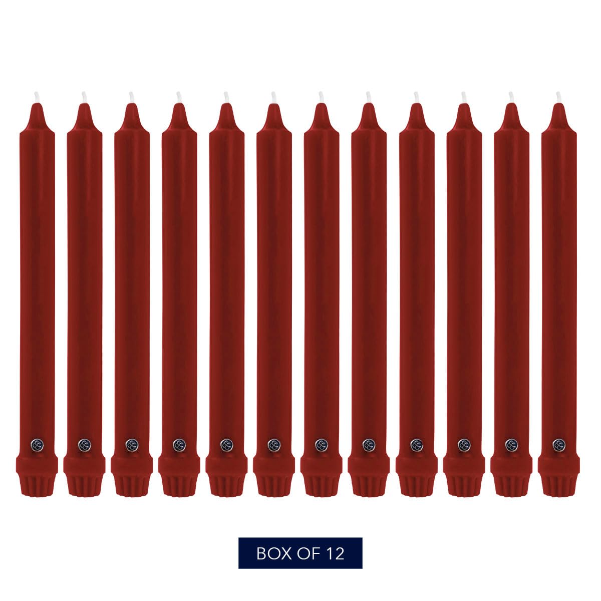 Colonial Candle NCC10.1620 Traditional Cranberry Taper Candles, 10", Maroon, Burgundy, Red
