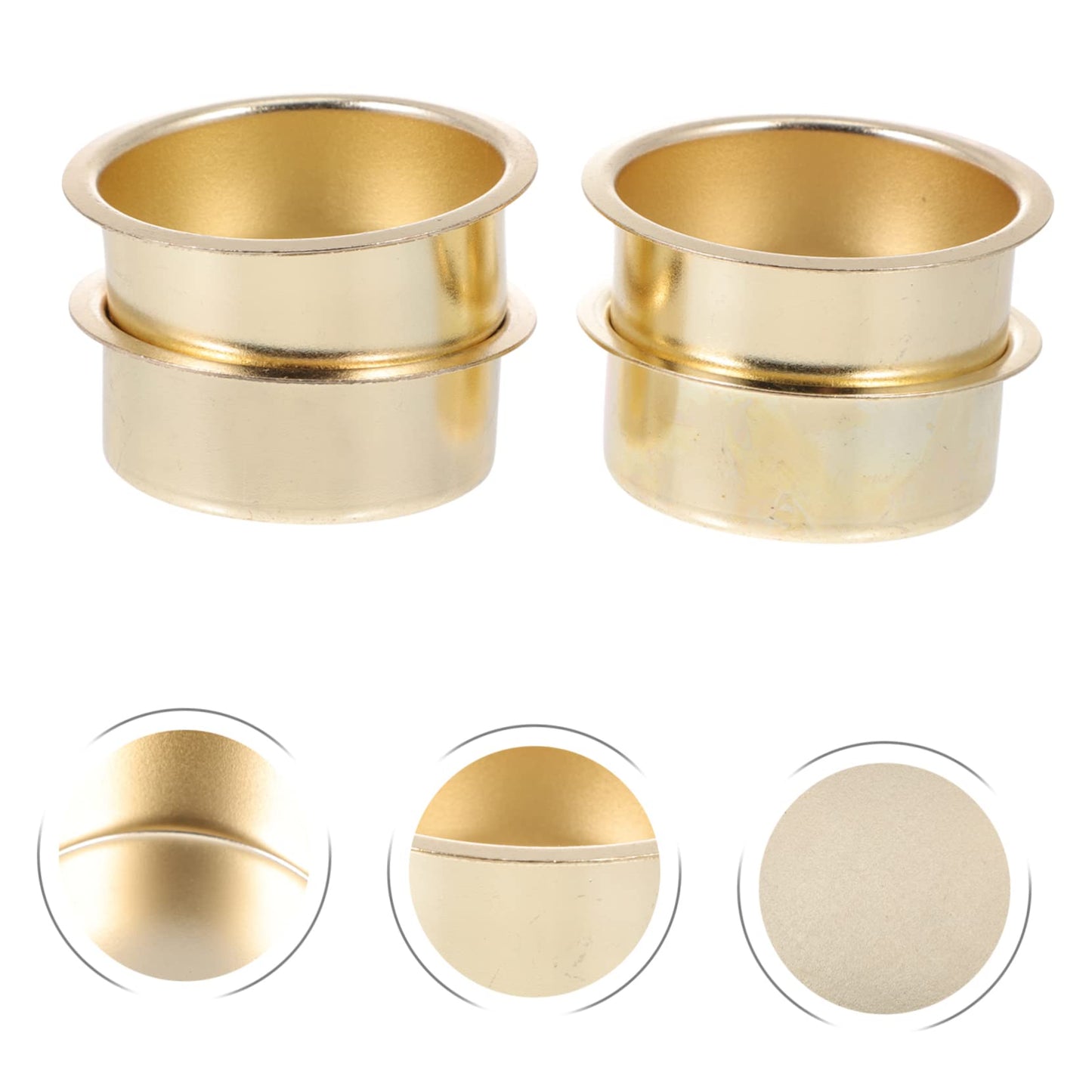 Artibetter 16 Pcs Metal Candle Cup Aluminum Tin Jars Christmas Party Centerpiece Light Candle Tin Tins Halloween Party Supplies Decoration Holders Travel Iron Household