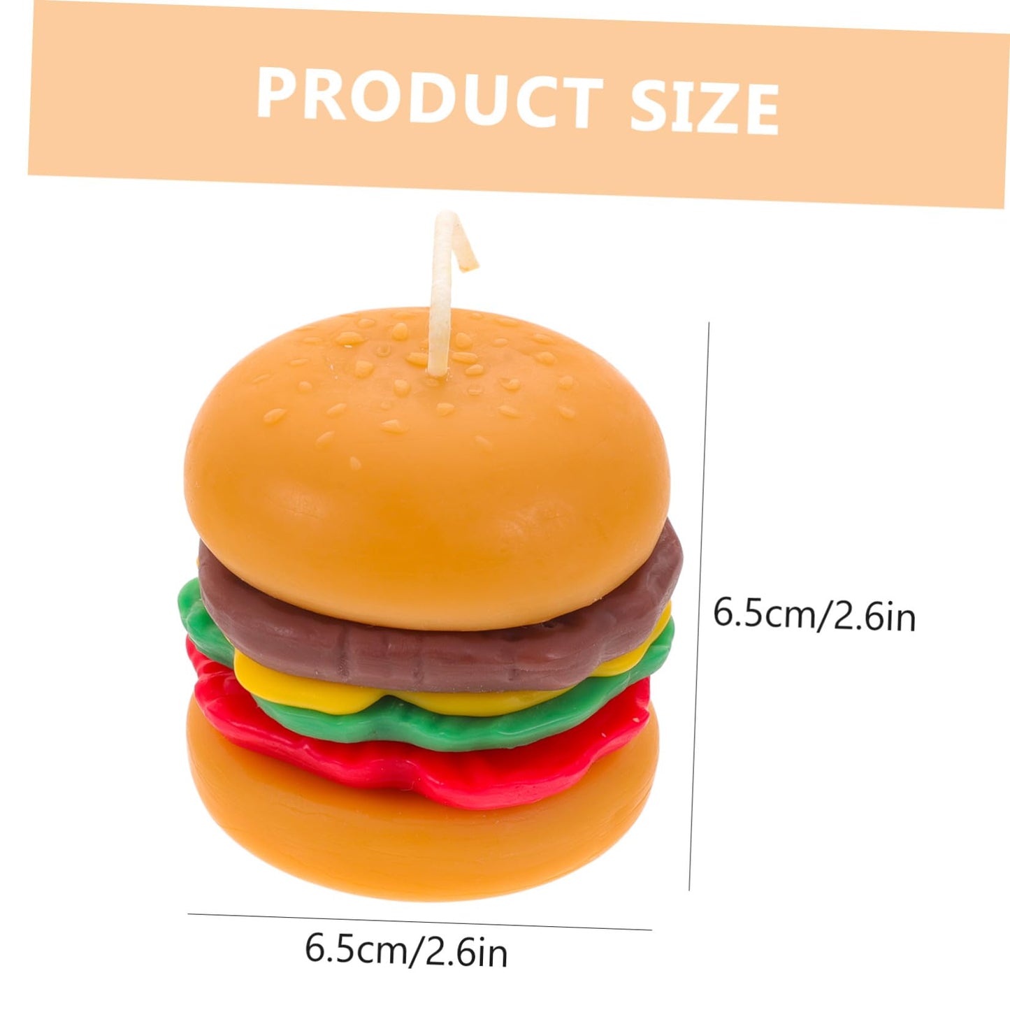JHKNNK Burger Shaped Scented Candle Mini Paraffin Wax Tealight Candle Decorative for Home Décor and Birthday