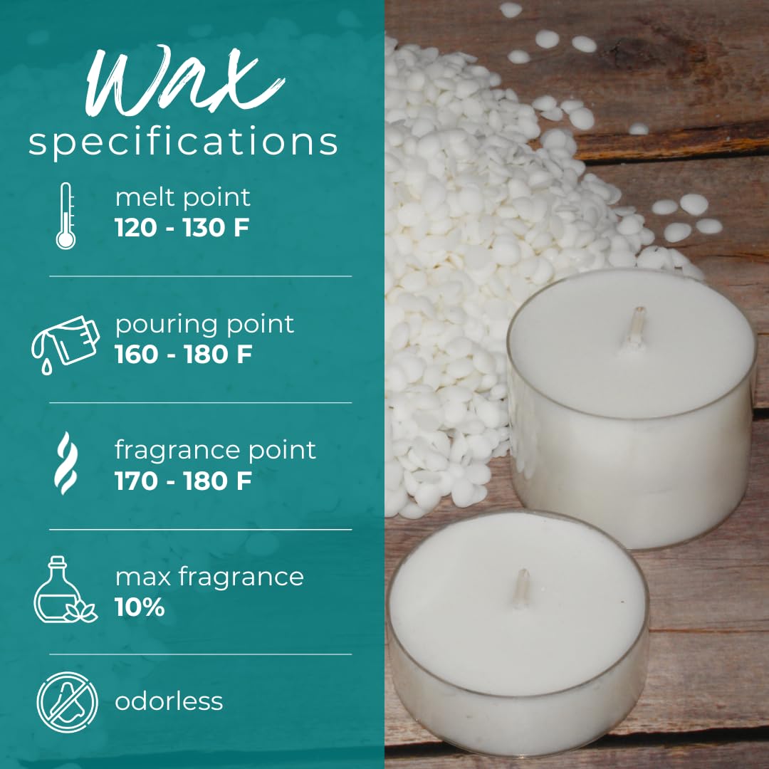Coconut Soy Wax Beads for Candle Making | 5lb Coconut Soy Candle Wax Pastilles for Candlemaking | Smooth Blend for High Load Fragrance Formulation | Candle Making Supplies