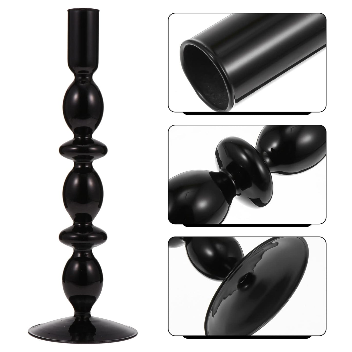 Glass Candlestick Holder Decorative Pillar Candle Holder for Elegant Home Decor Weddings Candlelight Dinners Family Gatherings