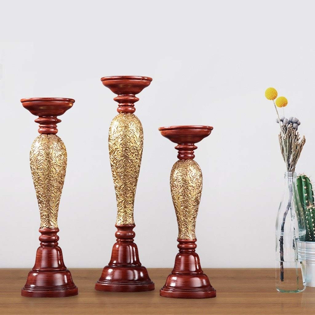 XILIN-1987 Candle Holderss Home Candle Holder Crafts Romantic Ornaments Wedding New House Decoration Candlestick Pair Decorative Candlestick (Size : B)